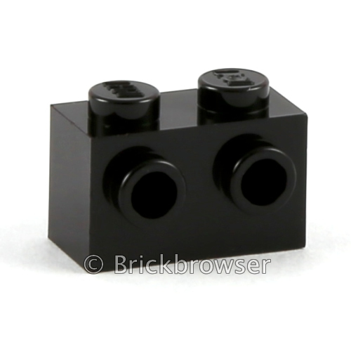 Pack of 5 Brick 1x2 with Studs on 1 Side 11211 BLACK LEGO Parts NEW