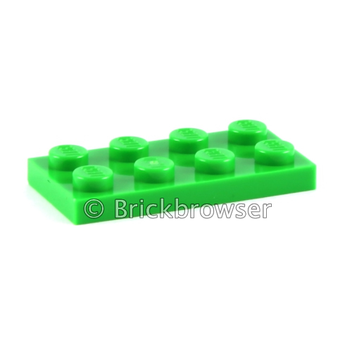 LEGO Plate 2x4 GREEN brick 10 PIECES part # 3020 BRAND NEW 