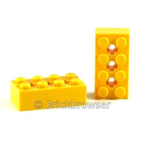 in rot Neuware 1 x 2 LEGO ® Technic 100 x Technic Stein 1x2 